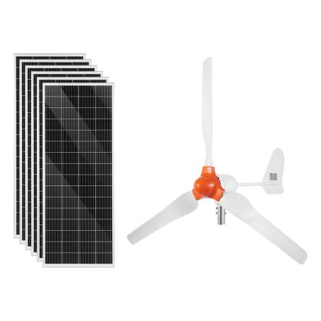24V 1000W saulės ir vėjo energijos rinkinys0