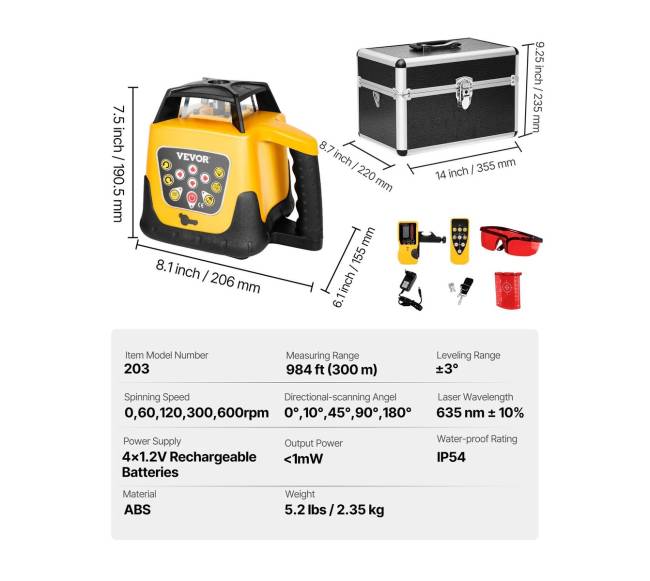 Rotacinis lazerinis lygis, nustatomas nuolydis6