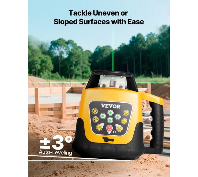 Rotacinis lazerinis lygio rinkinys, 500 m3