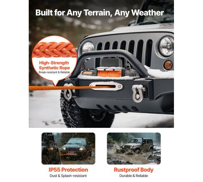 Elektrinė gervė, 5400 kg apkrova, 12V sunkvežimiams3