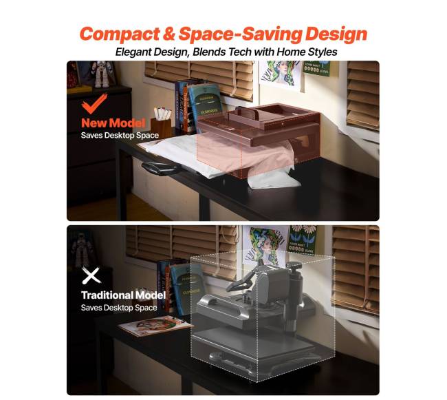 Hibridinis šilumos presas 380 x 380 mm, 8-in-15