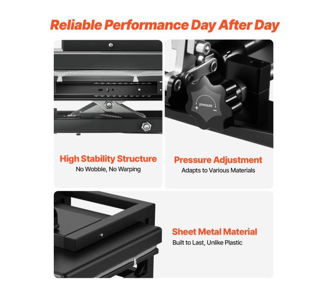 Hibridinis šilumos presas 380 x 380 mm, 8-in-16