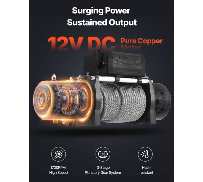 Elektrinė gervė, 5400 kg apkrova, 12V DC2