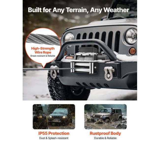 Elektrinė gervė, 5400 kg apkrova, 12V DC4