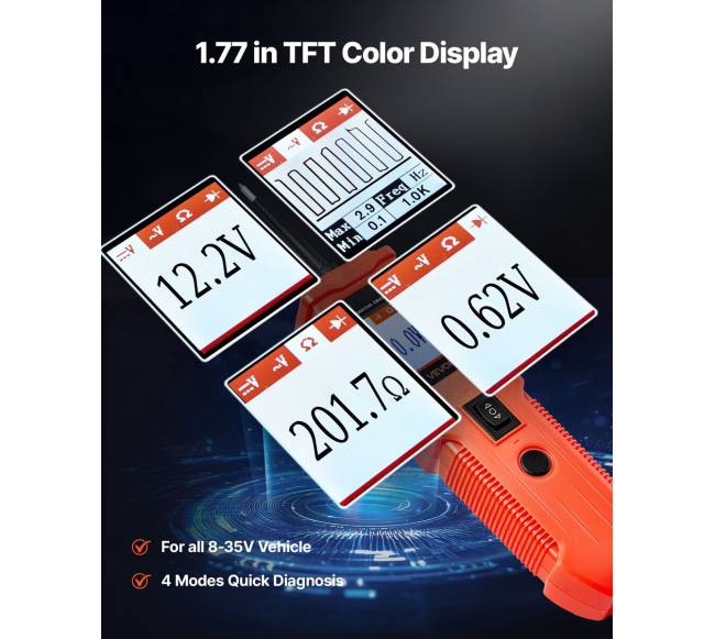 Automobilinis grandinės testeris su ekranu3