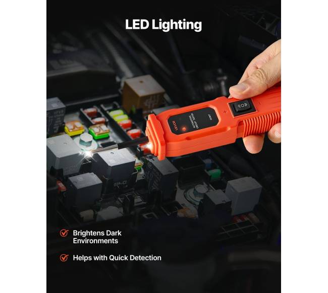 Automobilių elektros grandinės testeris su apšvietimu5