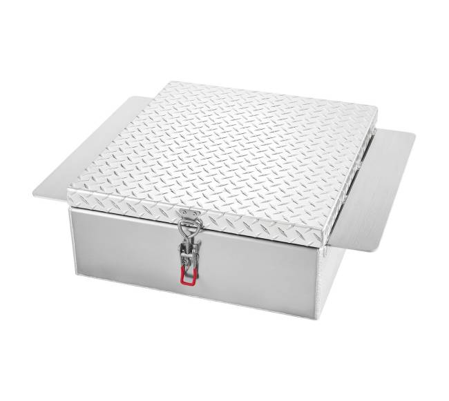 Aliuminė sunkvežimio įrankių dėžė su deimantine plokšte0