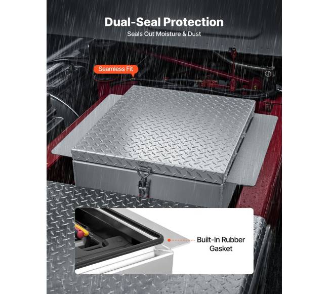 Aliuminė sunkvežimio įrankių dėžė su deimantine plokšte2