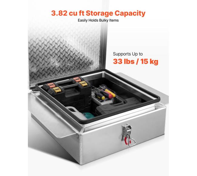 Aliuminė sunkvežimio įrankių dėžė su deimantine plokšte3