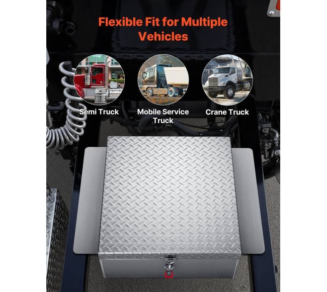 Aliuminė sunkvežimio įrankių dėžė su deimantine plokšte5