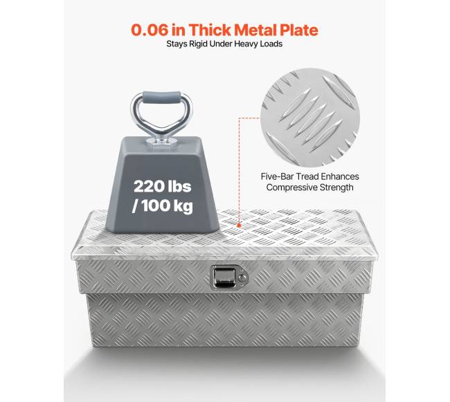 Aliumininė priekabos dėžė įrankiams su užraktu1