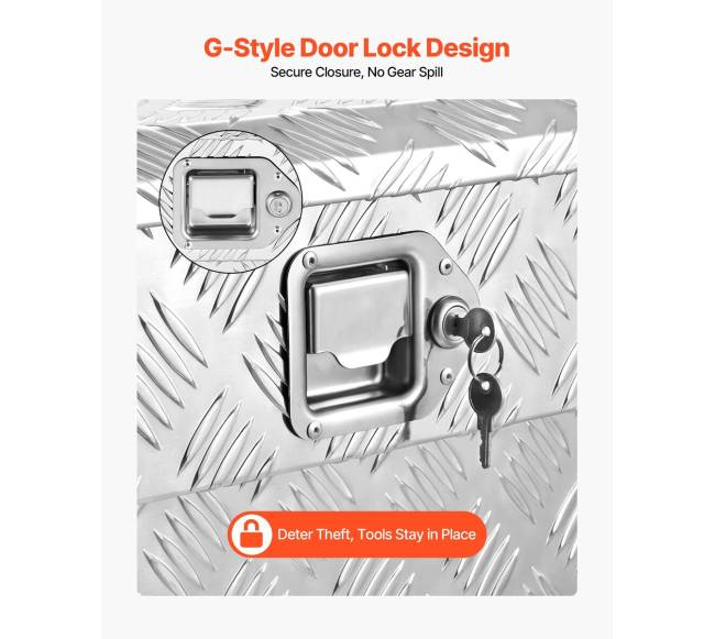 Aliumininė priekabos dėžė įrankiams su užraktu4