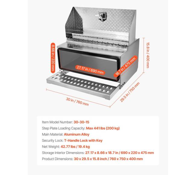 Puspriekabės kopetėlių aliuminio dėžė6