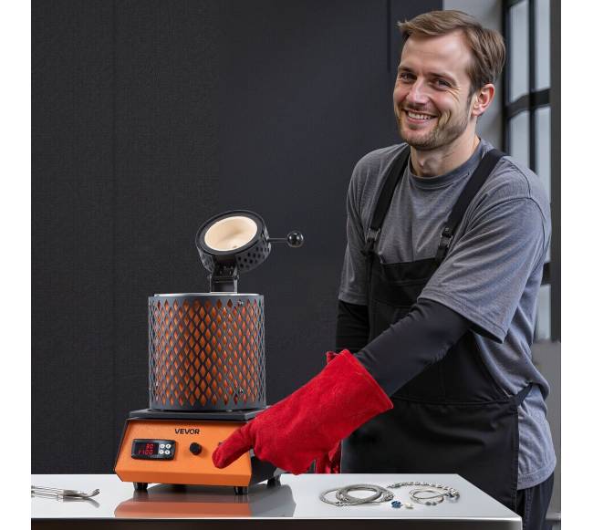 Elektrinė lydymo krosnelė, 1350W, 3kg keraminis tiglis7