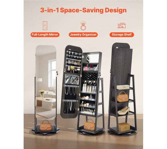 Papuošalų spinta su pasukamu veidrodžiu4