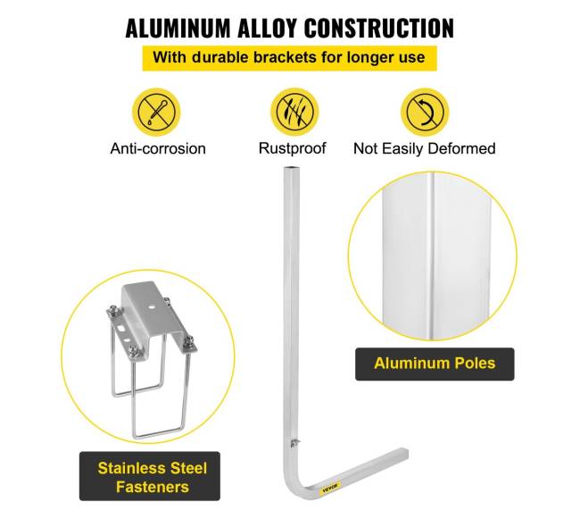 Priekabos vedliai laivams, 116 cm, aliuminiai4