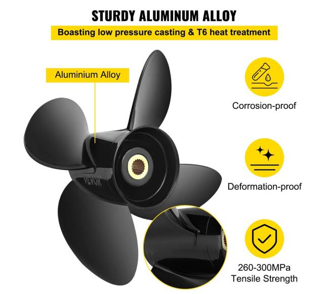 Valties sraigtas, 4-menčių, su 19 dantelių splinu5