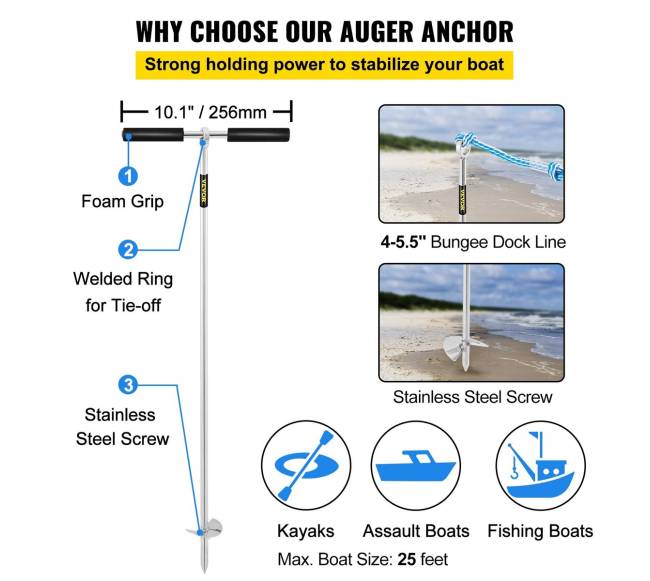 Inkaras smėliui 90 cm su rankena2