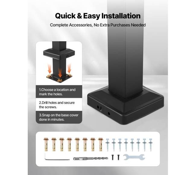 Lauko laiptų turėklai, reguliuojamas aukštis3