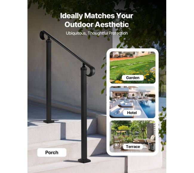 Lauko laiptų turėklai, reguliuojamas aukštis5