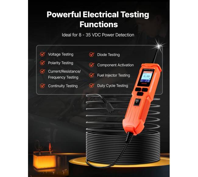 Automobilinis grandinės testeris su TFT ekranu1