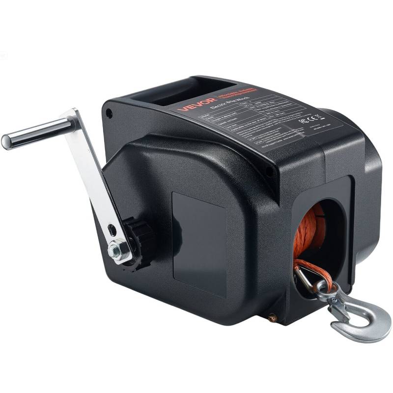 Elektrinis valčių gervė, 12V DC 300W, reversinė gervė iki 900 kg0