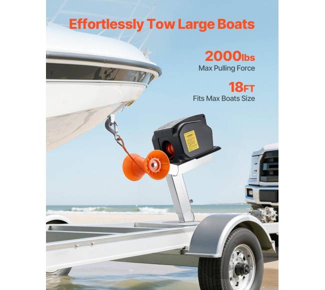 Elektrinis valčių gervė, 12V DC 300W, reversinė gervė iki 900 kg1