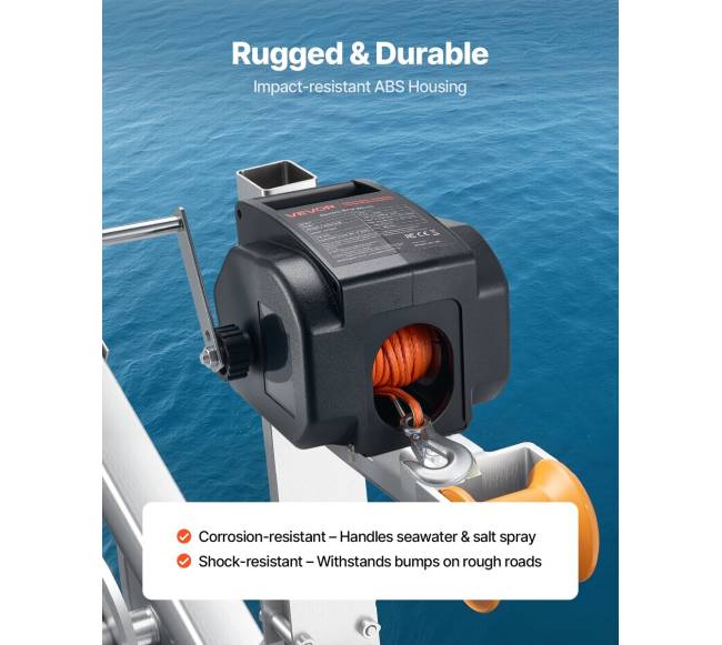 Elektrinis valčių gervė, 12V DC 300W, reversinė gervė iki 900 kg5