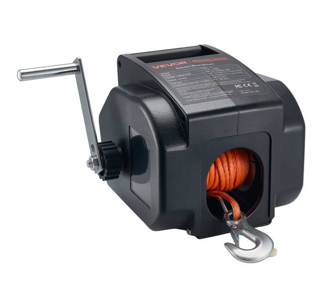 Elektrinis valčių gervė, 12V DC 300W, reversinė gervė iki 900 kg8