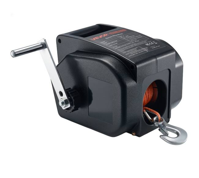 Elektrinis valčių gervė, 12V DC 300W, reversinė gervė iki 900 kg10