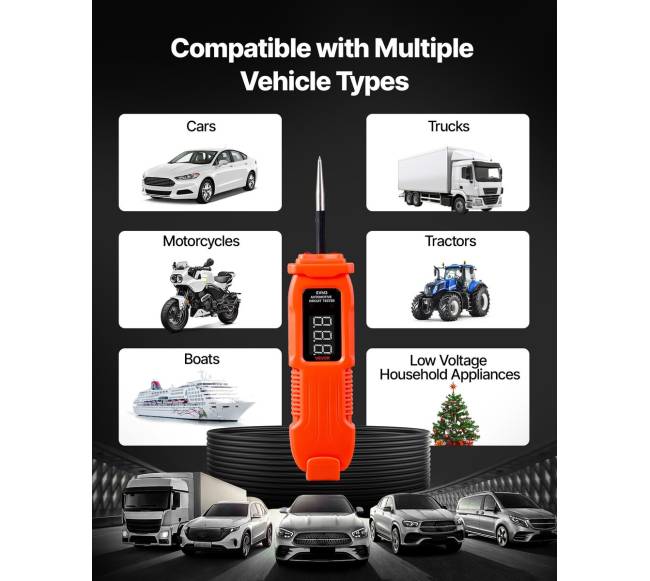 Automobilinis grandinės testeris su LED ekranu2