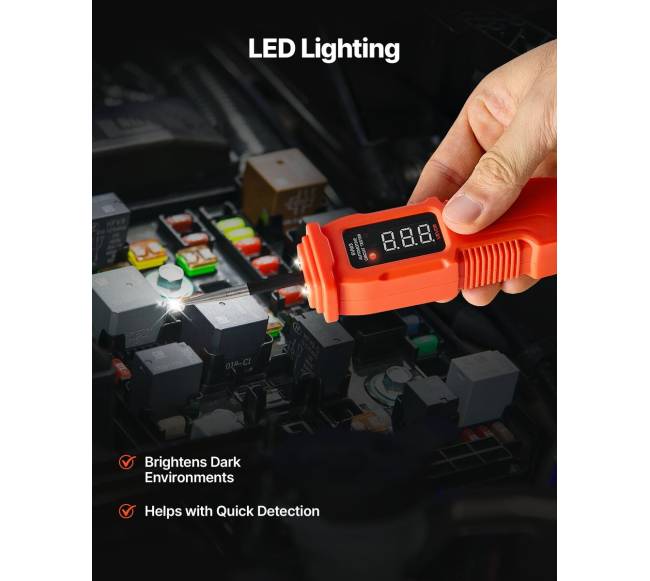 Automobilinis grandinės testeris su LED ekranu5