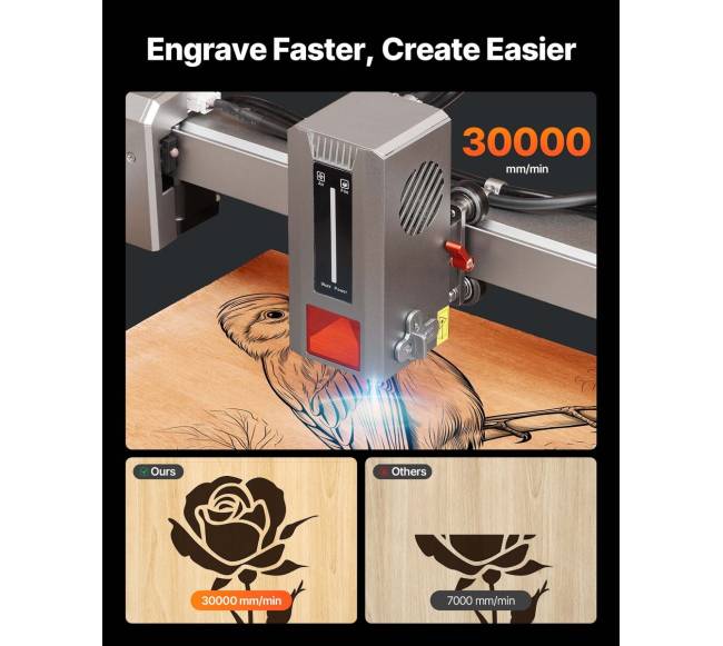 Lazerinė graviravimo mašina, 20W su kamera1
