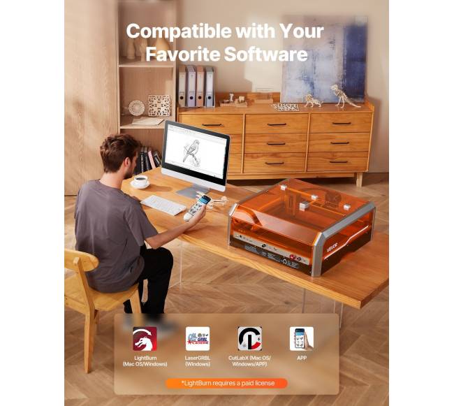 Lazerinė graviravimo mašina, 20W su kamera5