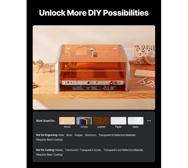 Lazerinė graviravimo mašina, 20W su kamera6