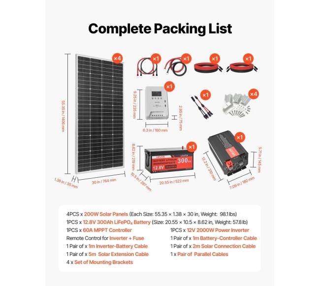 800W saulės energijos komplektas su baterija6