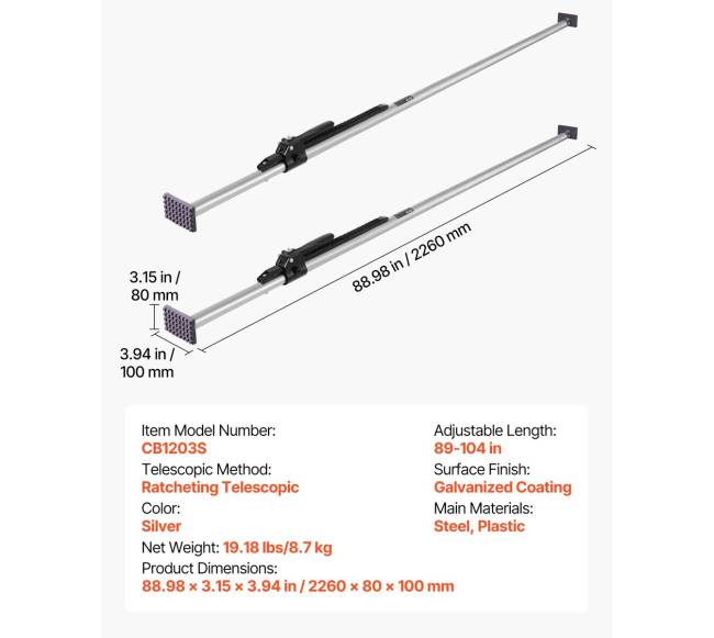 Reguliuojama krovinio tvirtinimo sija6