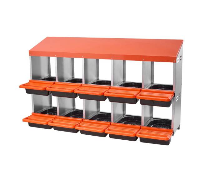 Dviejų aukštų vištų dedeklės dėžės, 10 sk.8