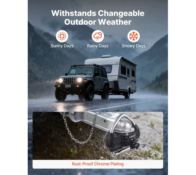 Priekabų kablio užraktas su 3 raktais3