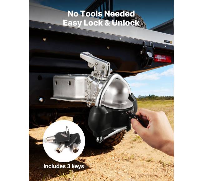 Priekabų kablio užraktas su 3 raktais4