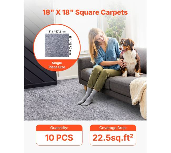 Lipnios kiliminės plytelės 457x457 mm, pilkos1