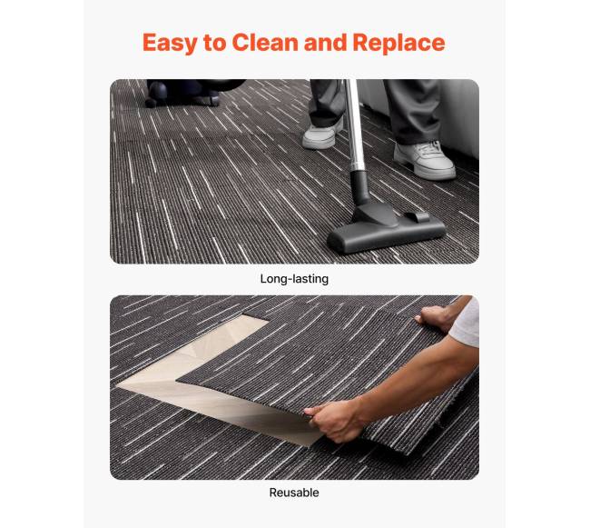 Daugkartinio naudojimo kiliminės plytelės, 610x610 mm, pilka5