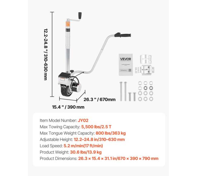 Elektrinė priekabos vilktis, iki 2,5 t6