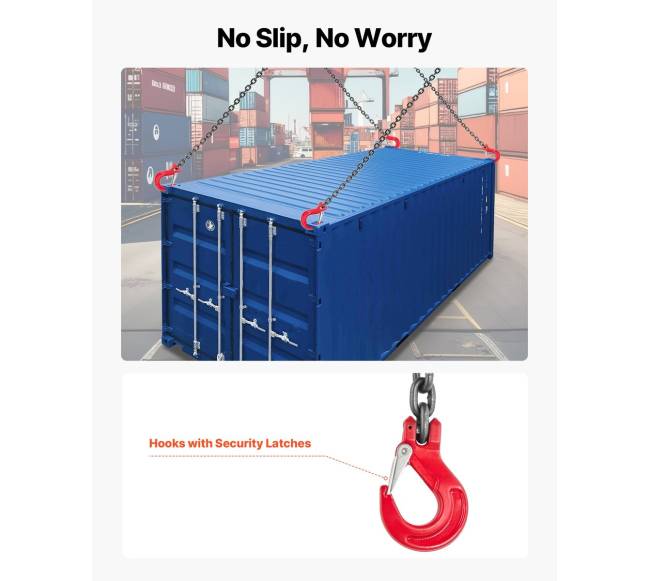 Kėlimo grandininis diržas, 6.3 mm x 1.5 m, 2993 kg5