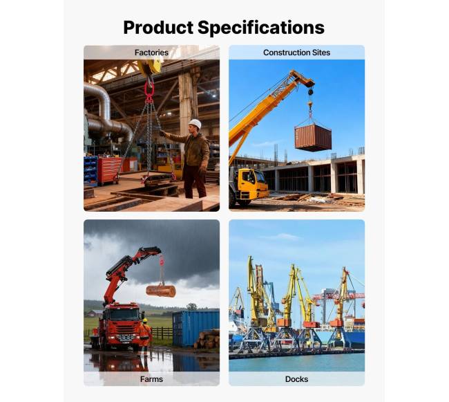 Kėlimo grandininis diržas, 6.3 mm x 1.5 m, 2993 kg6