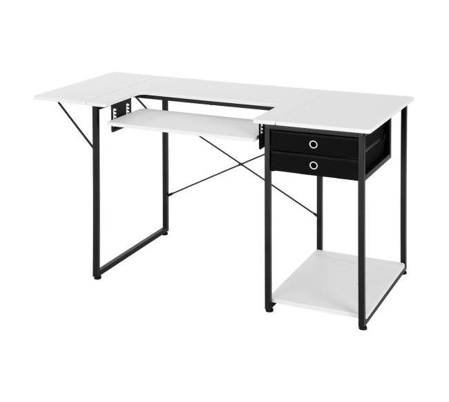 Siuvimo stalas su stalčiais ir reguliuojama lentyna8