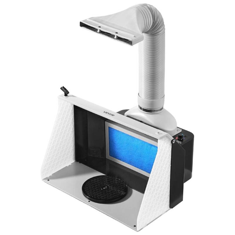 Dažymo kamera aerografui su dvigubais ventiliatoriais0