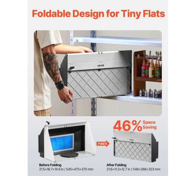 Dažymo kamera aerografui su dvigubais ventiliatoriais2