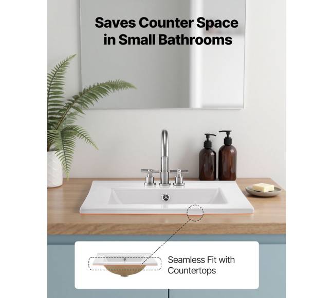 Pusiau įleidžiamas vonios kriauklė 510 x 465 mm1