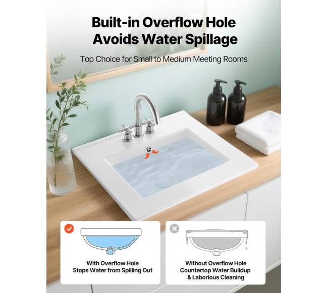 Pusiau įleidžiamas vonios kriauklė 510 x 465 mm3